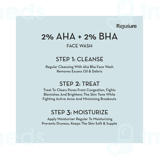 Rejusure 2% Aha + 2% Bha Face Wash 100ml