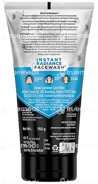 Emami Fair And Handsome Instant Radiance Face Wash 150 GM