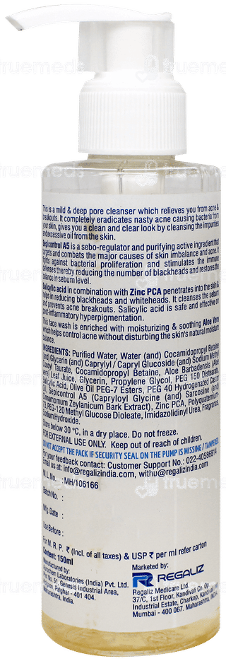 Regaliz Truderma Face Wash 150Ml