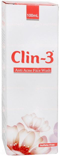 Clin 3 Anti Acne Face Wash 100ml Clin 3 Anti Acne Face Wash 100ml