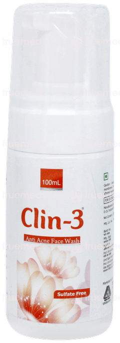 Clin 3 Anti Acne Face Wash 100ml Clin 3 Anti Acne Face Wash 100ml