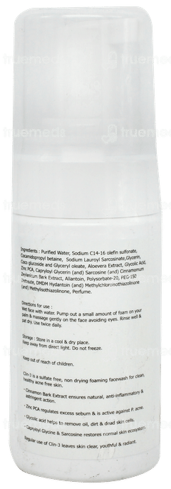 Clin 3 Anti Acne Face Wash 100ml Clin 3 Anti Acne Face Wash 100ml