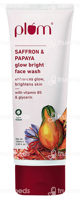 Plum Saffron And Papaya Glow Bright Face Wash 100 ML