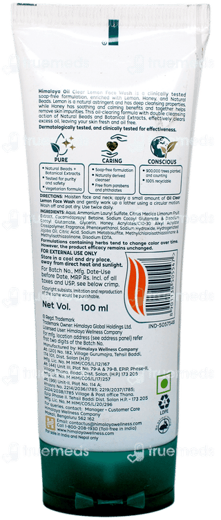 Himalaya Oil Clear Lemon Face Wash 100ml