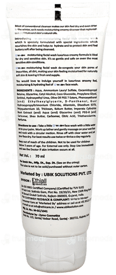 Dwash Moisturising Facial Wash 70Ml