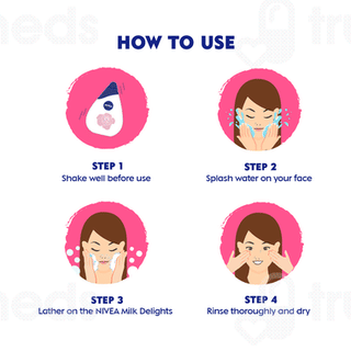 Nivea Milk Delights Rose Sensitive Skin Face Wash 100Ml