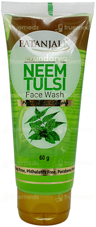 Patanjali Saundarya Neem Tulsi Face Wash 60Gm