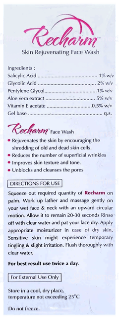 Recharm Face Wash 100Ml Recharm Face Wash 100Ml