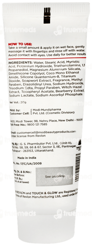 Revlon Touch & Glow Creme Face Wash 20gm