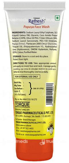 Torque Refresh Papaya Face Wash 100ml