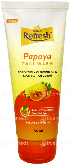 Torque Refresh Papaya Face Wash 50ml Torque Refresh Papaya Face Wash 50ml