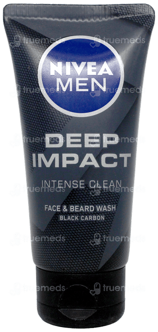 Nivea Men Deep Impact Intense Clean Face & Beard Wash 50Gm