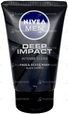 Nivea Men Deep Impact Intense Clean Face & Beard Wash 100gm