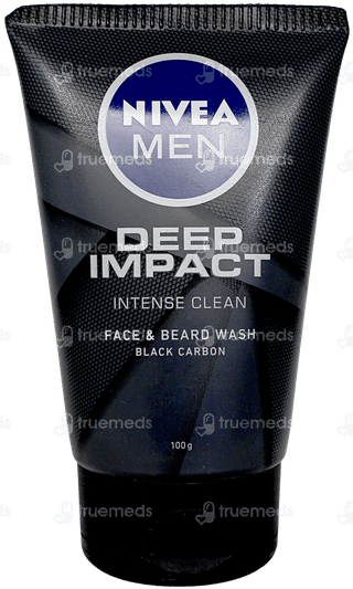 Nivea Men Deep Impact Intense Clean Face & Beard Wash 100gm