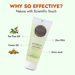 Al Ziba Cares Tea Tree Oil Face Wash 100ml