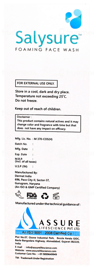 Salysure Foaming Face Wash 100ml