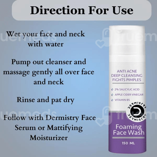 Dermistry Anti Acne Deep Cleansing Foaming Face Wash 150Ml