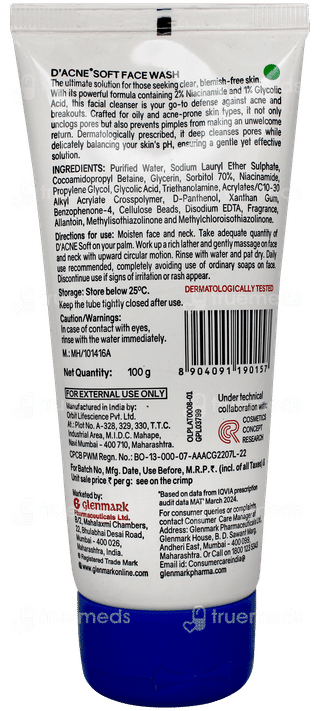 D Acne Soft Face Wash 100gm