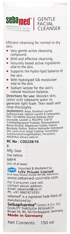 Sebamed Sensitive Skin Gentle Facial Cleanser 150Ml