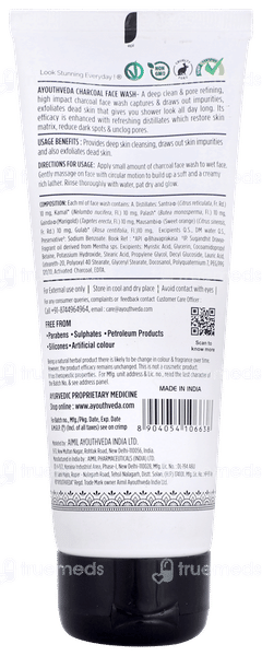 Ayouthveda Charcoal Face Wash 100ml