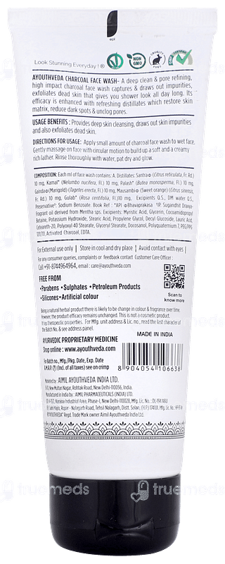 Ayouthveda Char Coal Face Wash 100ml