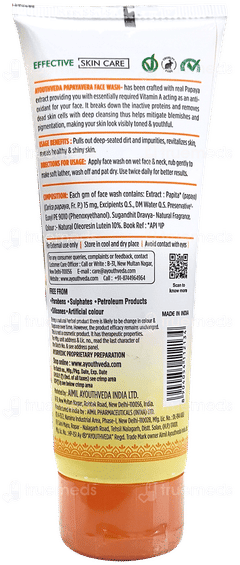 Ayouthveda Papaya Vera Face Wash 100ml