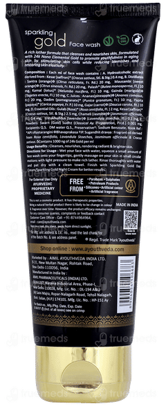 Ayouthveda Sparkling Gold Face Wash 100ml