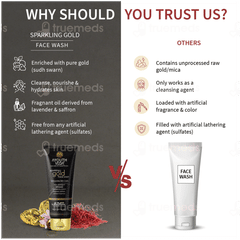 Ayouthveda Sparkling Gold Face Wash 100ml