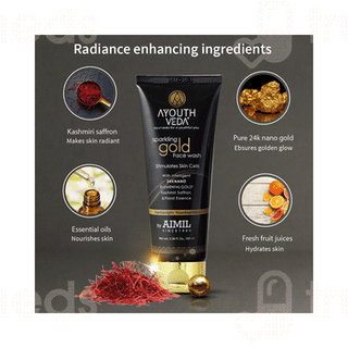Ayouthveda Sparkling Gold Face Wash 100Ml