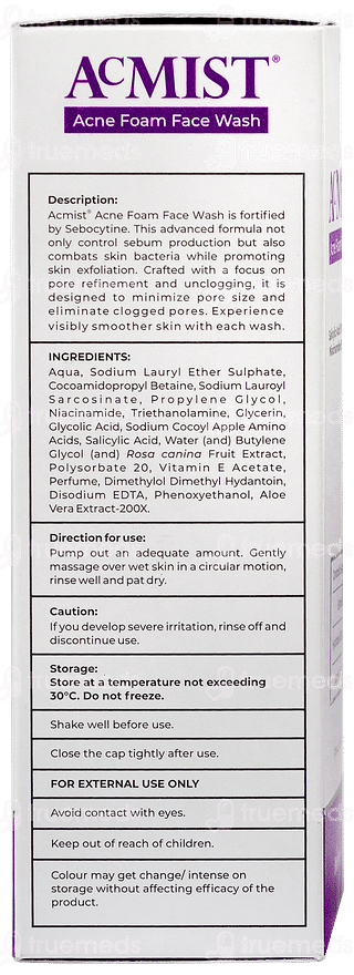 Acmist Acne Foam Face Wash 100ml