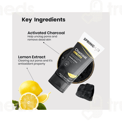 Spring H2o Charcoal Double Action Face Wash 100Ml