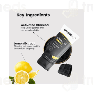 Spring H2o Charcoal Double Action Face Wash 100Ml