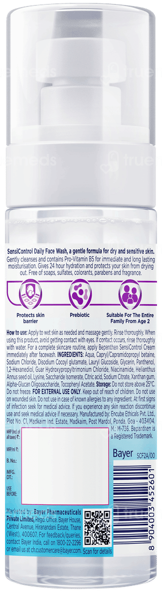 Bepanthen New Sensicontrol Daily Face Wash 80Ml