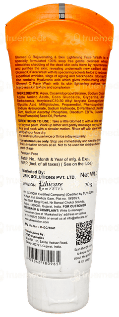 Glomed C Skin Rejuvenating & Hydration Face Wash 70Gm