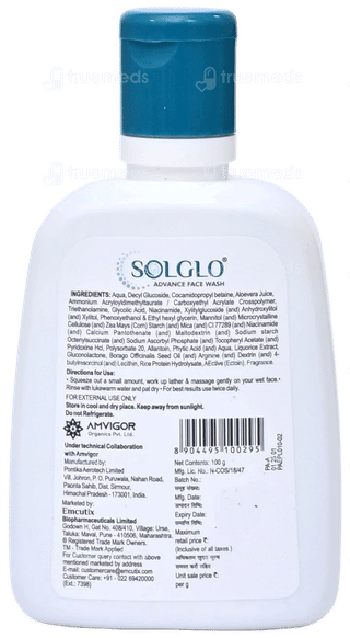 Solglo Advance Face Wash 100Gm