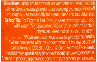 Clean & Clear Improved Foaming Face Wash 100Ml