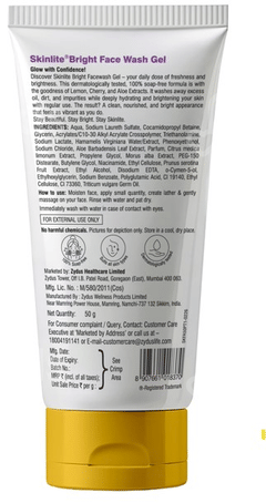 Skinlite Bright Face Wash Gel 50gm