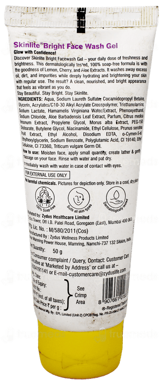 Skinlite Bright Face Wash Gel 50Gm
