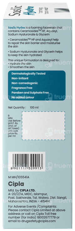 Saslic Hydra Foaming Face Wash 100ml