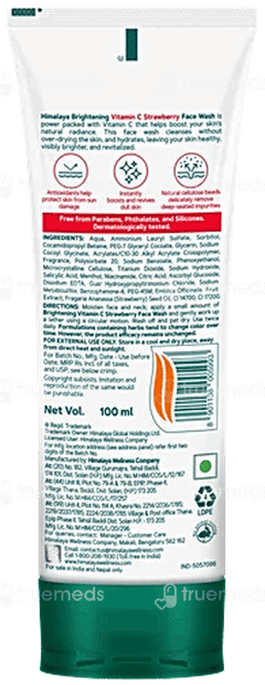 Himalaya Brightening Vitamin C Strawberry Face Wash 100Ml