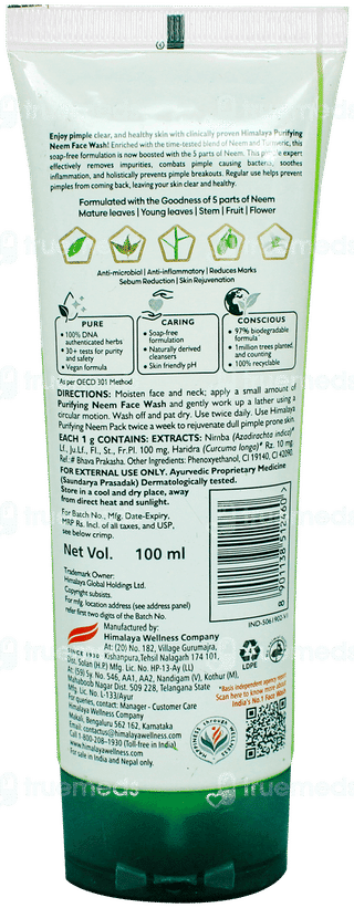 Himalaya New Purifying Neem Face Wash 100Ml