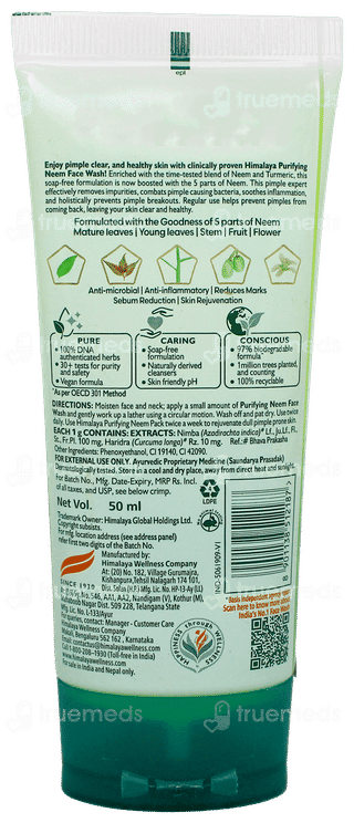 Himalaya New Purifying Neem Face Wash 50Ml
