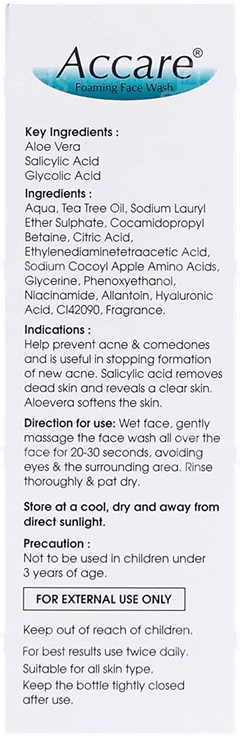 Accare Foaming Face Wash 100Ml