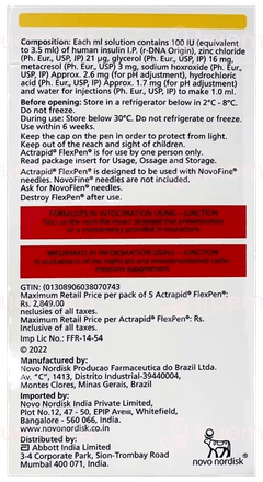Actrapid 100Iu Flexpen 3Ml Actrapid 100Iu Flexpen 3Ml