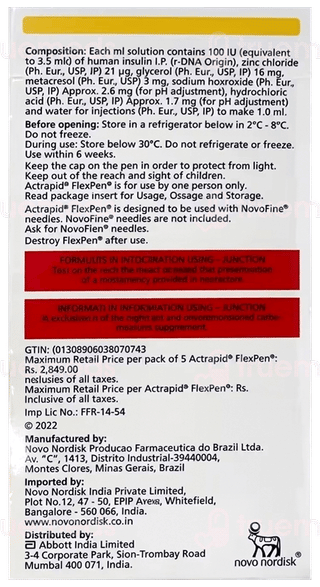 Actrapid 100Iu Flexpen 3Ml