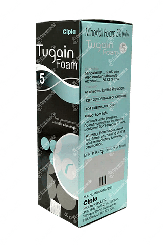 Tugain 5 % Foam 60 GM