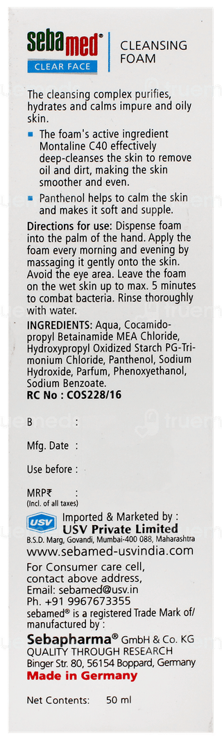 Sebamed Clear Face Cleansing Foam 50Ml