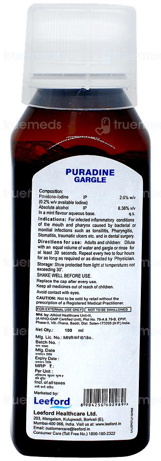 Puradine Gargle 100ml