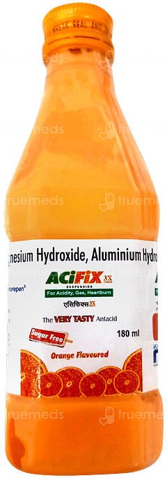 Acifix 3x Orange Flavoured Sugar Free Suspension 180ml