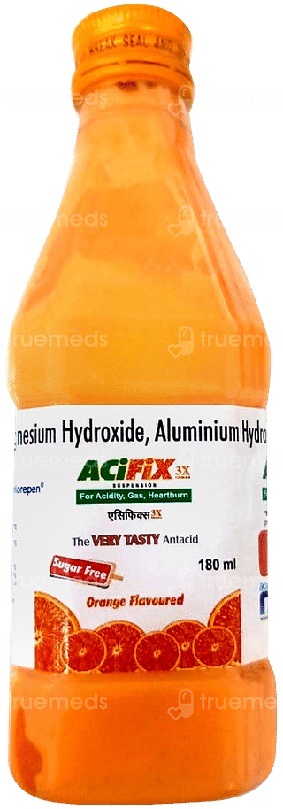 Acifix 3x Orange Flavoured Sugar Free Suspension 180ml